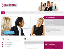 Tablet Screenshot of kaunzner-personal.de